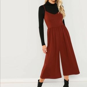 Wide Leg Solid Cami Jumpsuit